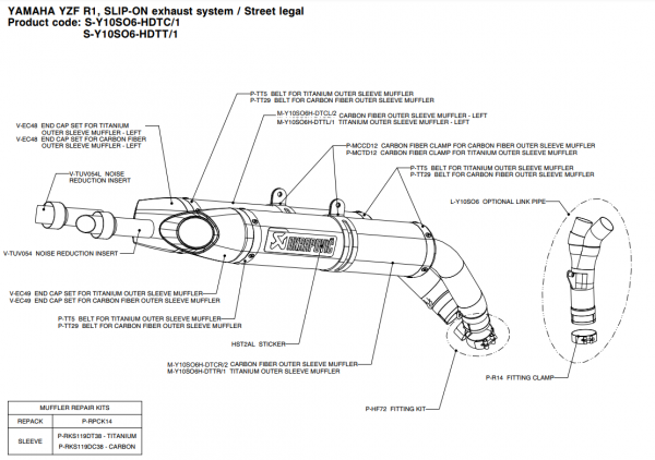 Slip-On Schalldämpfer