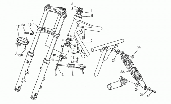 Abdeckung Gabel